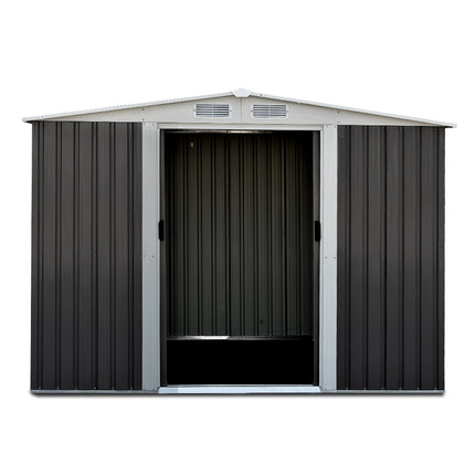 Giantz Garden Shed 2.58x2.07M w/Metal Base Sheds Outdoor Storage Double Door Tool.