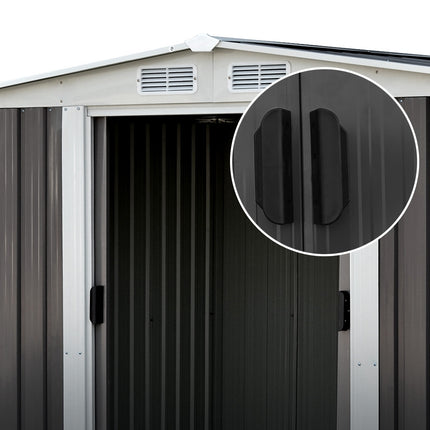 Giantz Garden Shed 2.58x2.07M w/Metal Base Sheds Outdoor Storage Double Door Tool.