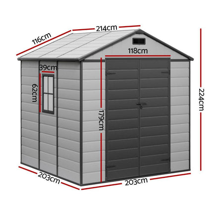 Giantz Garden Shed Sheds Outdoor Storage 2.15x2.14M Tool Workshop House Shelter.
