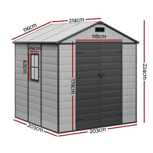 Giantz Garden Shed Sheds Outdoor Storage 2.15x2.14M Tool Workshop House Shelter.