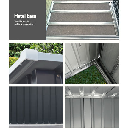 Giantz Garden Shed 2.49x1.04M Sheds Outdoor Tool Storage Workshop House Steel 2 in 1.