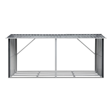 Giantz Firewood Storage Shed 334.5CM x 92CM Outdoor Log Rack Galvanised Steel Wood Holder