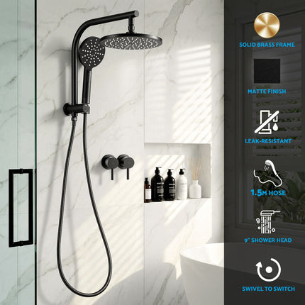 Cefito Non Electric Bidet Toilet Seat D-Shape Dual Nozzle Soft Close WaterMark DIY.