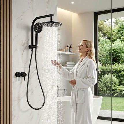 Cefito Non Electric Bidet Toilet Seat D-Shape Dual Nozzle Soft Close WaterMark DIY.
