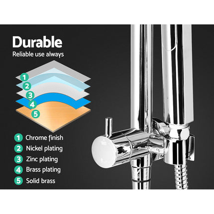 Cefito 9'' Rain Shower Head Set Handheld Round High Pressure Chrome.