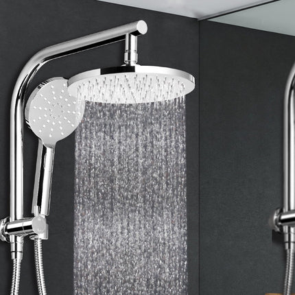 Cefito 9'' Rain Shower Head Set Handheld Round High Pressure Chrome.