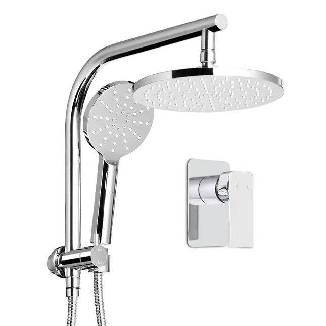 Cefito 9'' Rain Shower Head Set Handheld Round High Pressure Mixer Tap Chrome.