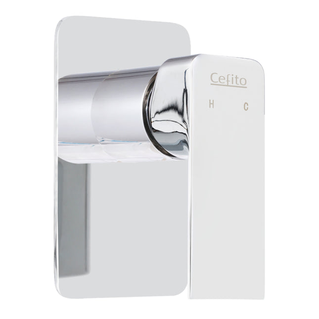 Cefito Shower Mixer Tap Wall Bath Taps Brass Hot Cold Basin Bathroom Chrome.