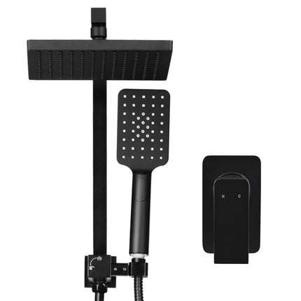 Cefito 8'' Rain Shower Head Set Handheld Square High Pressure Mixer Tap Black.