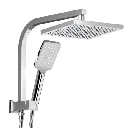 Cefito 8'' Rain Shower Head Set Handheld Square High Pressure Chrome.