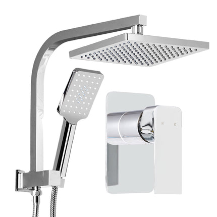 Cefito 8'' Rain Shower Head Set Handheld Square High Pressure Mixer Tap Chrome.