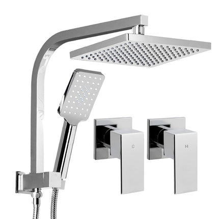 Cefito 8'' Rain Shower Head Set Handheld Square High Pressure wins Tap�Chrome.