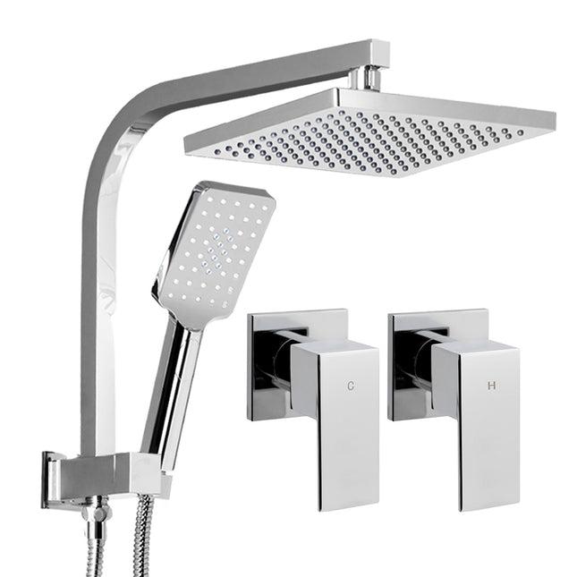 Cefito 8'' Rain Shower Head Set Handheld Square High Pressure wins Tap�Chrome.