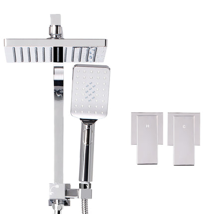 Cefito 8'' Rain Shower Head Set Handheld Square High Pressure wins Tap�Chrome.