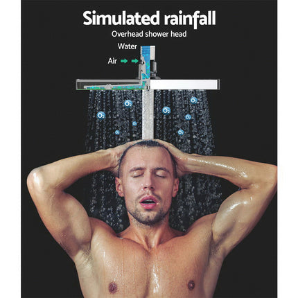 Cefito 8'' Rain Shower Head Set Handheld Square High Pressure wins Tap�Chrome.