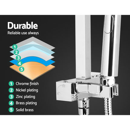 Cefito 8'' Rain Shower Head Set Handheld Square High Pressure wins Tap�Chrome.