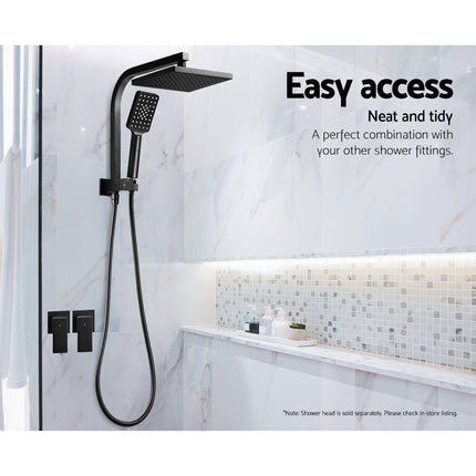 Cefito Shower Twins Tap Wall Bath Taps Brass Hot Cold Basin Bathroom Black.