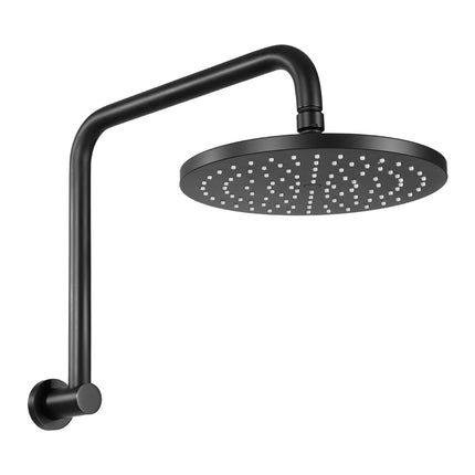 9'' Rain Shower Head Overhead High-pressure Swivel Black.