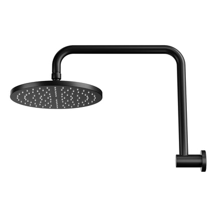 9'' Rain Shower Head Overhead High-pressure Swivel Black.