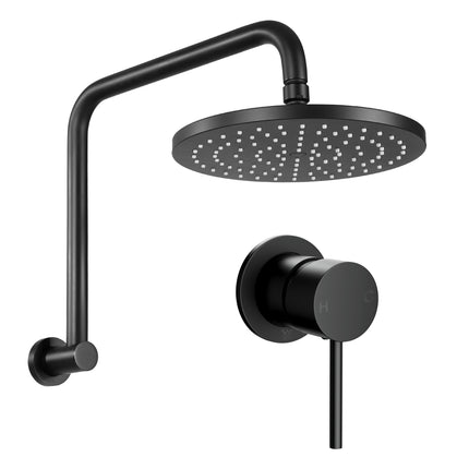 Cefito 9'' Rain Overhead Swivel Shower Head with Wall Bathroom Mixer.