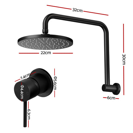 Cefito 9'' Rain Overhead Swivel Shower Head with Wall Bathroom Mixer.