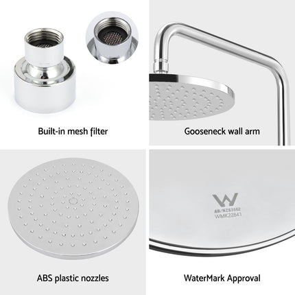 9'' Rain Shower Head Overhead High-pressure Swivel Chrome.