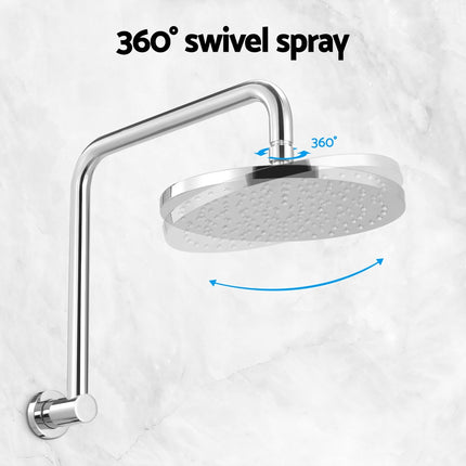 9'' Rain Shower Head Overhead High-pressure Swivel Chrome.
