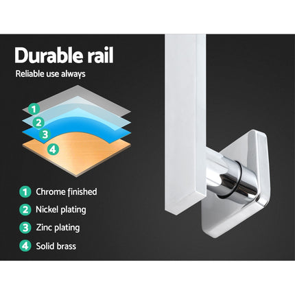 Cefito 8'' Rain Shower Head Wall Arm Square High Pressure Chrome.