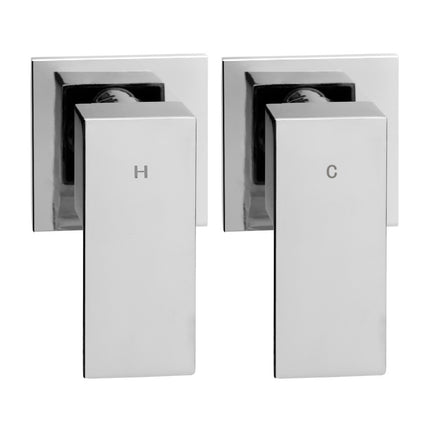 Cefito 8'' Rain Shower Head Wall Arm Square High Pressure Twins Tap Chrome.