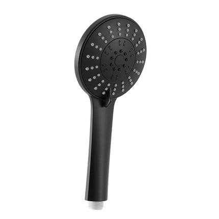 Handheld Shower Head 4.5" High Pressure 5 Modes Poweful Round Black.
