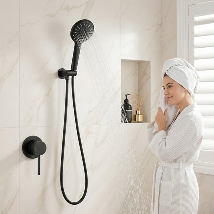 Cefito 4.5" Handheld Shower Head Round with Wall Bathroom Mixer.