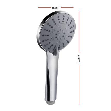 Handheld Shower Head 4.5" High Pressure 5 Modes Poweful Round Chrome.