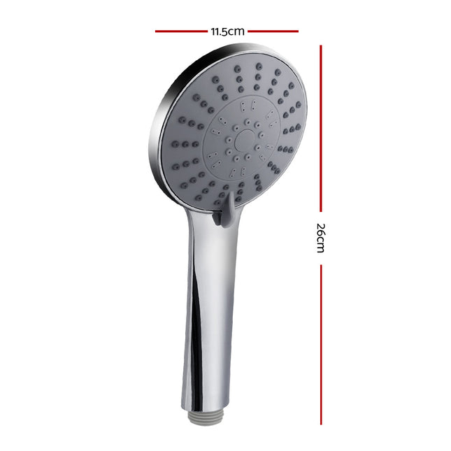 Handheld Shower Head 4.5" High Pressure 5 Modes Poweful Round Chrome.
