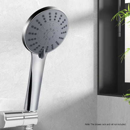 Handheld Shower Head 4.5" High Pressure 5 Modes Poweful Round Chrome.