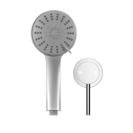 Cefito 4.5" Handheld Shower Head Round with Wall Bathroom Mixer Silver.