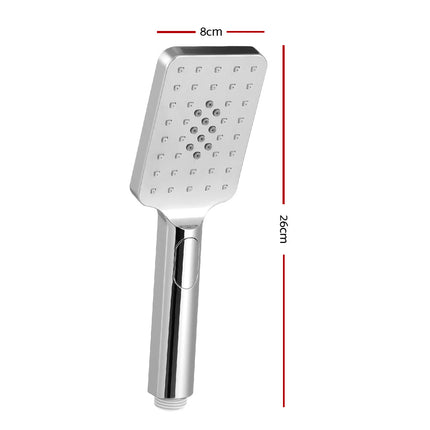 Handheld Shower Head 4.5" High Pressure 5 Modes Poweful Round Black.
