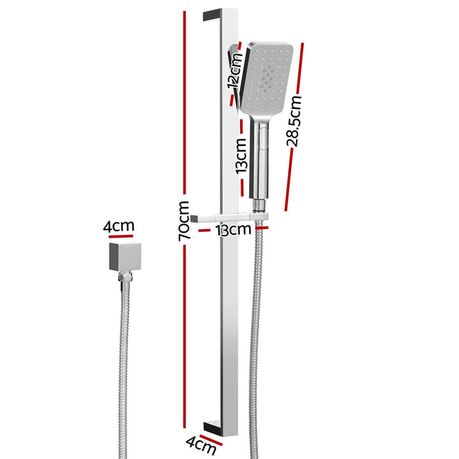 Handheld Shower Head Set 3.1'' High Pressure Silver.