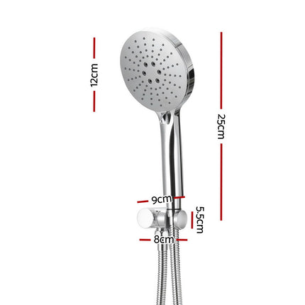 Handheld Shower Head Holder 4.7'' High Pressure Silver.