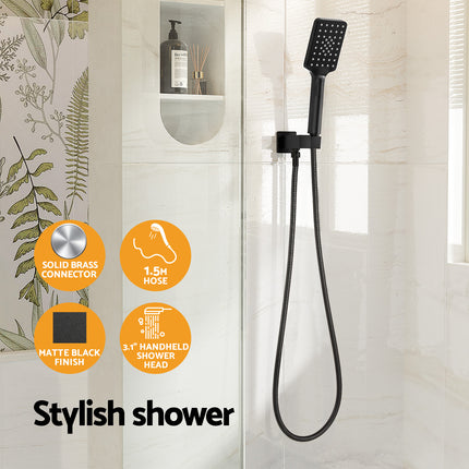 Handheld Shower Head Set 3.1'' High Pressure Silver.