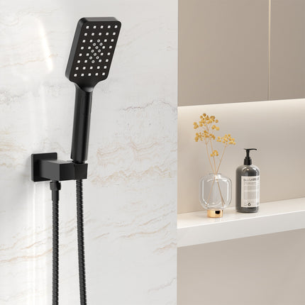Handheld Shower Head Set 3.1'' High Pressure Silver.