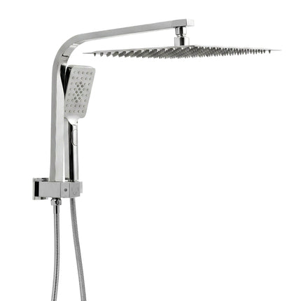 12" Rain Shower Head Set with 3-Mode Handheld Brass High Pressure WELS Chrome.