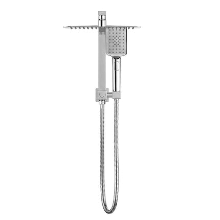 12" Rain Shower Head Set with 3-Mode Handheld Brass High Pressure WELS Chrome.