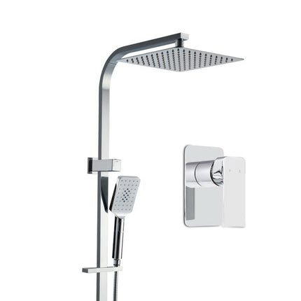 Cefito 10'' Rain Shower Head Set Handheld Square High Pressure Mixer Tap Chrome.