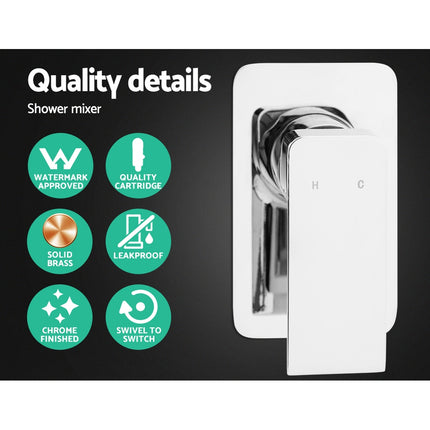 Cefito 10'' Rain Shower Head Set Handheld Square High Pressure Mixer Tap Chrome.