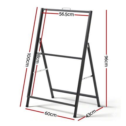 A1 Frame Sign Stand Single Sided Poster Display Board Outdoor Advertising 60x90cm.