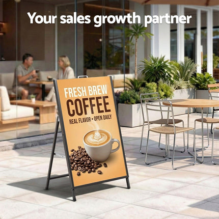 A1 Frame Sign Stand Single Sided Poster Display Board Outdoor Advertising 60x90cm.