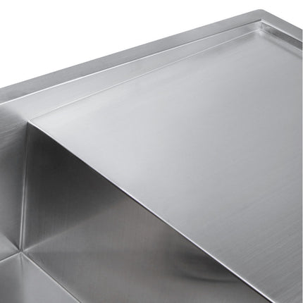 Cefito Kitchen Sink 111X45CM Stainless Steel Basin Double Bowl Silver.