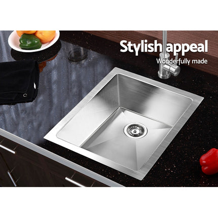 Cefito Kitchen Sink 45X39CM Stainless Steel Basin Single Bowl Silver.