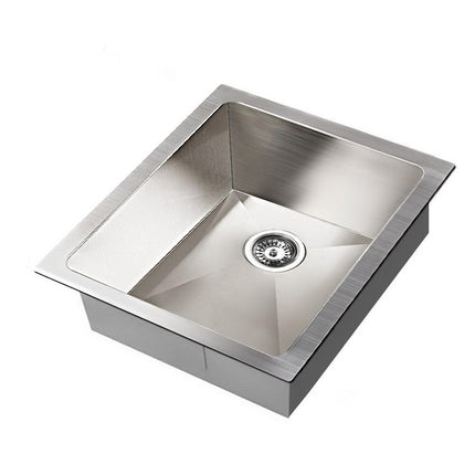 Cefito Kitchen Sink 45X39CM Stainless Steel Basin Single Bowl Silver.