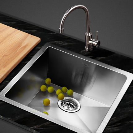 Cefito Kitchen Sink 44X44CM Stainless Steel Basin Single Bowl Silver.